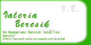 valeria bercsik business card